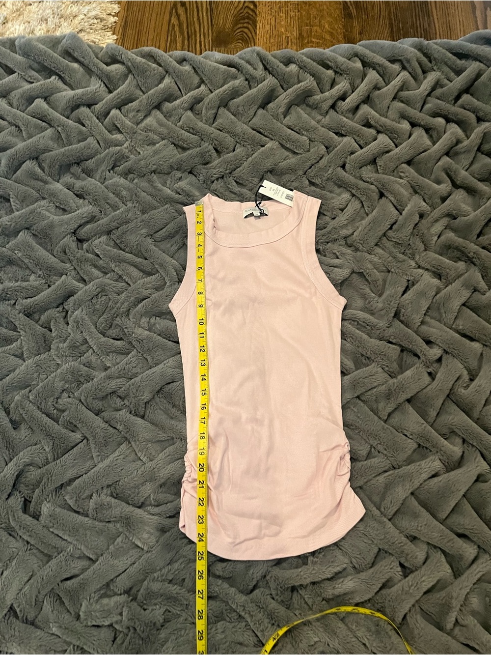 NWT Michael Stars Halley Ribbed Tank with Ruching - Picture 12 of 13
